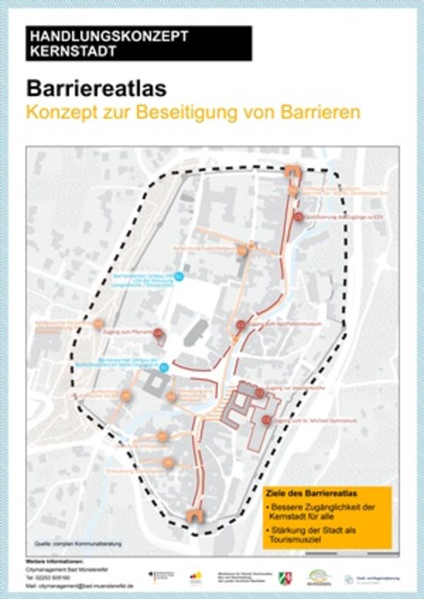 Das Bild zeigt die Karte zum Themenplakat Barriereatlas