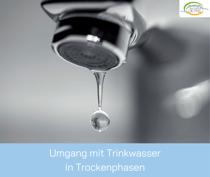 Das Bild zeigt einen tropfenden Wasserhahn