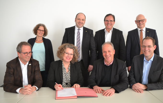 Das Bild zeigt die Kooperationspartner der interkommunalen Kooperation für IT Support an Schulen
