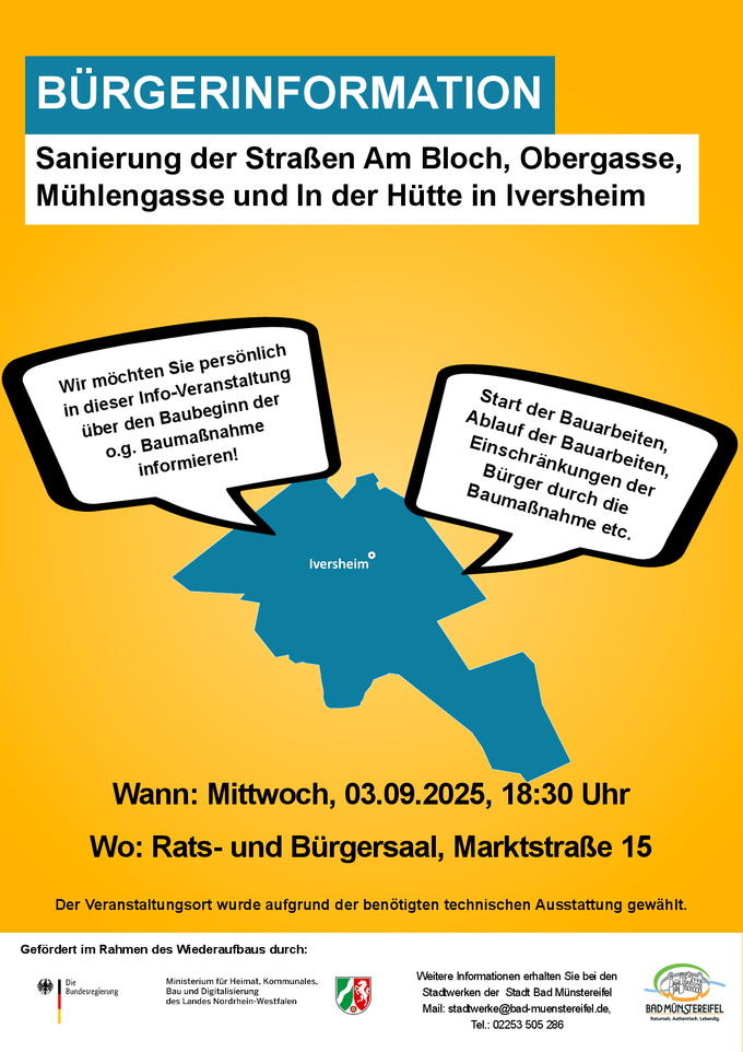 Plakat der Bürgerinformationsveranstaltung