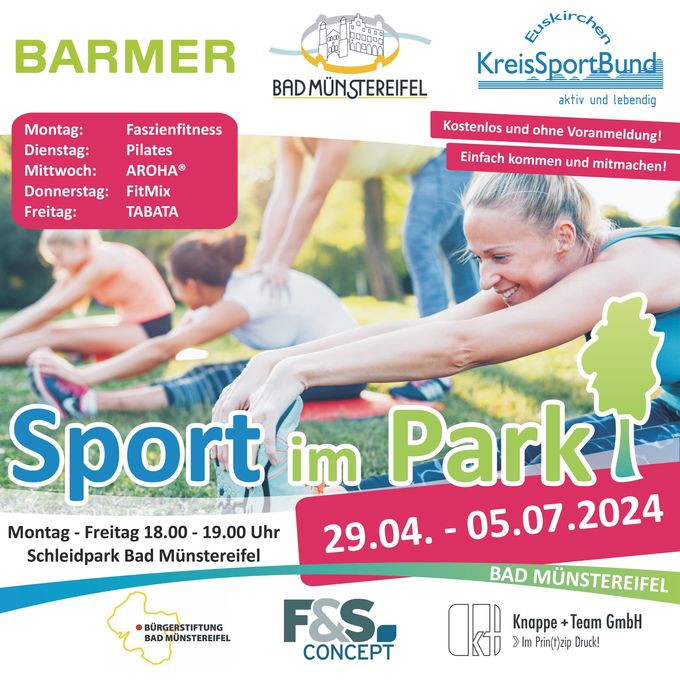 Plakat "Sport im Park" Bad Münstereifel 2024
