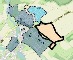 Das Bild zeigt eine B-Plan Karte von Kirspenich