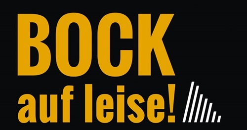 Schriftzug Bock auf Leise